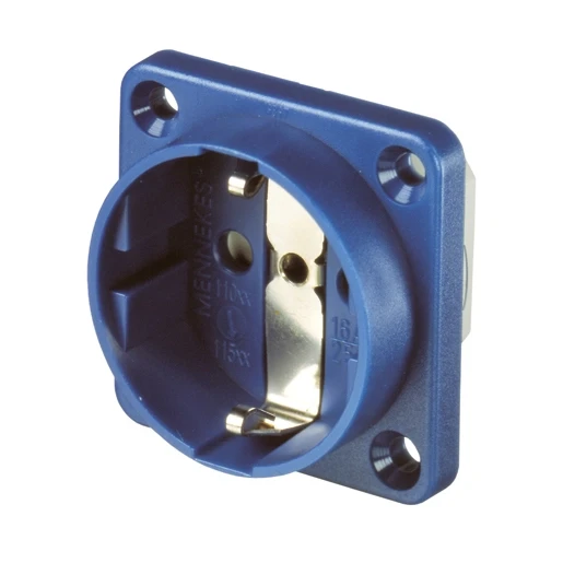 Mennekes Schuko wandcontactdoos inbouw a ki 50 x 50 mm 230V 16A IP20 blauw 11581