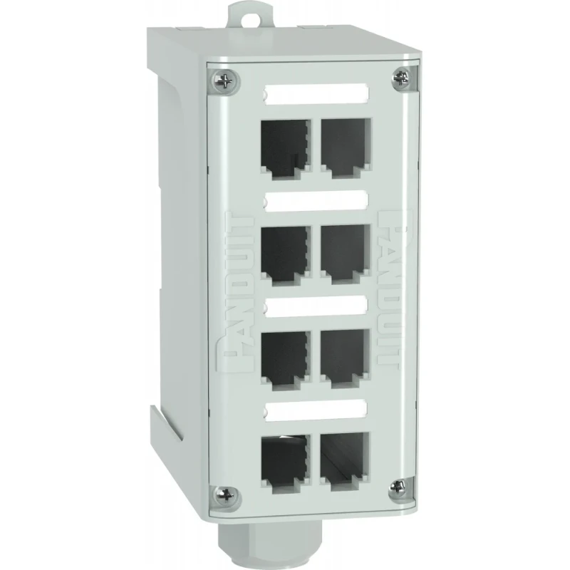 Panduit Glasvezelkabelsplitser 8-poorts DIN-rail optische behuizing FDME8RG