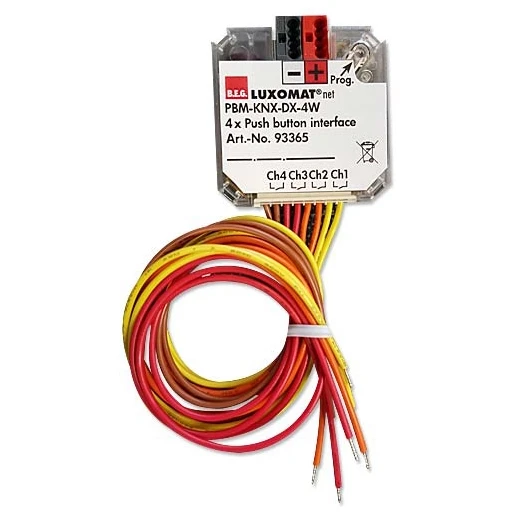B.E.G. Drukknopinterface in/uit 4-voudig KNX inbouw 93365