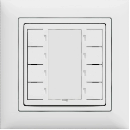 B.E.G. Drukknopmodule KNX 8-voudig wit met tekstv inbouw IP20 93178