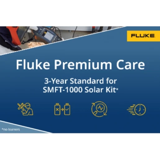 Fluke 3 jaar Premium Care-dekking voor de SMFT-1000 PV tester
