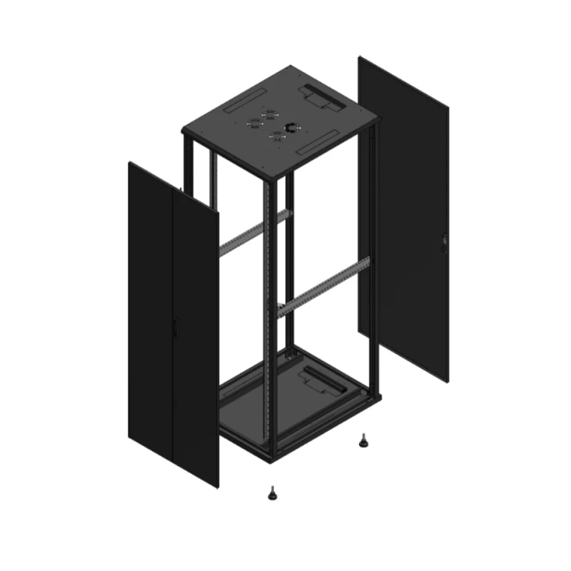 Gigamedia Vloer patchkast AV dubbel TOL AR enkel TOL EX 19" 47HE 800x1000mm Zwart GGM 7047810PTDPTSEX