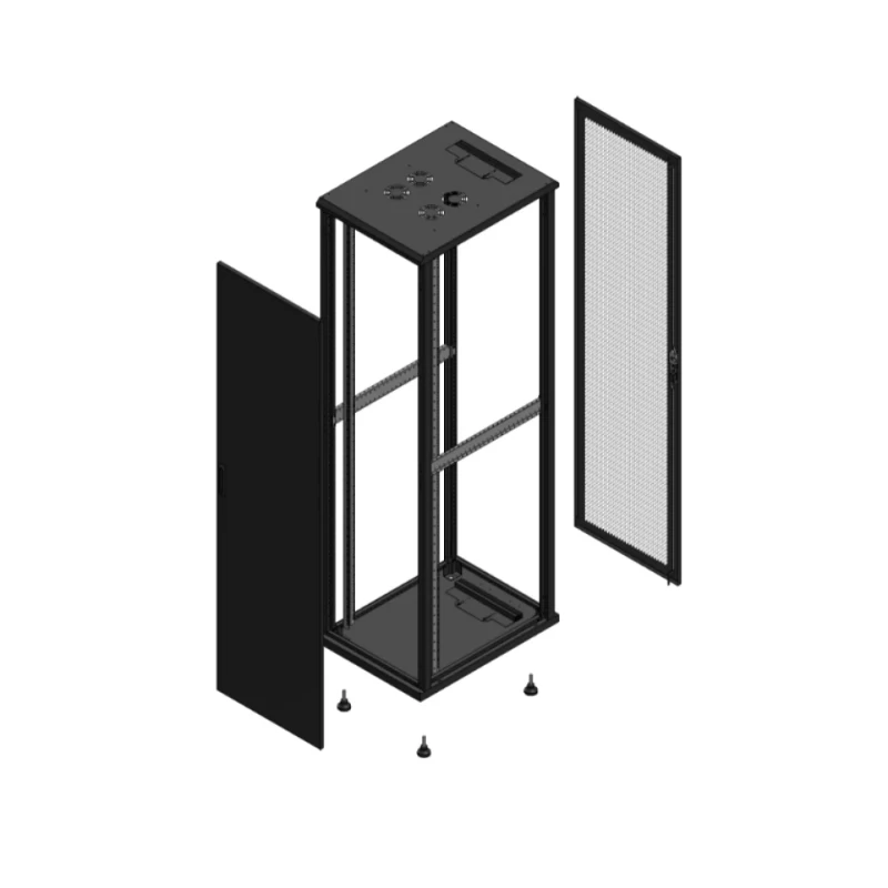 Gigamedia Vloer patchkast AV enkel TOL AR enkel PER EX 19" 47HE 600x800mm Zwart GGM 704768PTSPPSEX