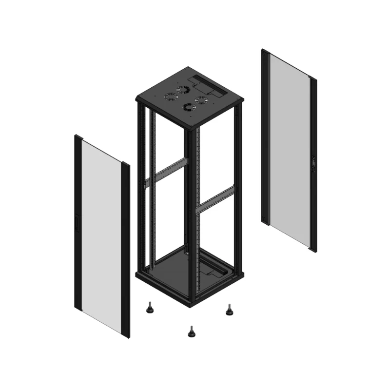 Gigamedia Vloer patchkast AV enkel VER AR enkel VER EX 19" 36HE 600x600mm Zwart GGM 703666PVSPVSEX