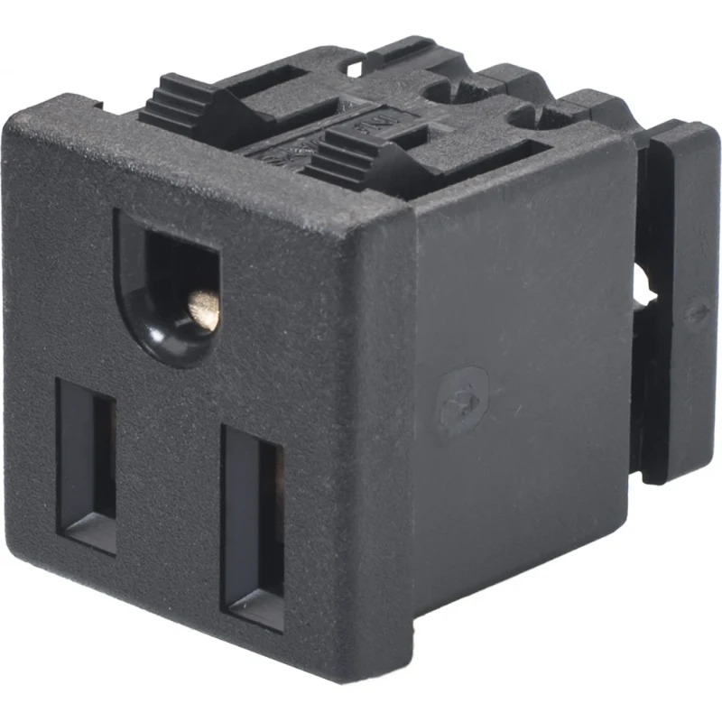Martin Kaiser Inbouw toestelcontactdoos geaard type B (US) 125V 15A IP20 zwart 376/SW