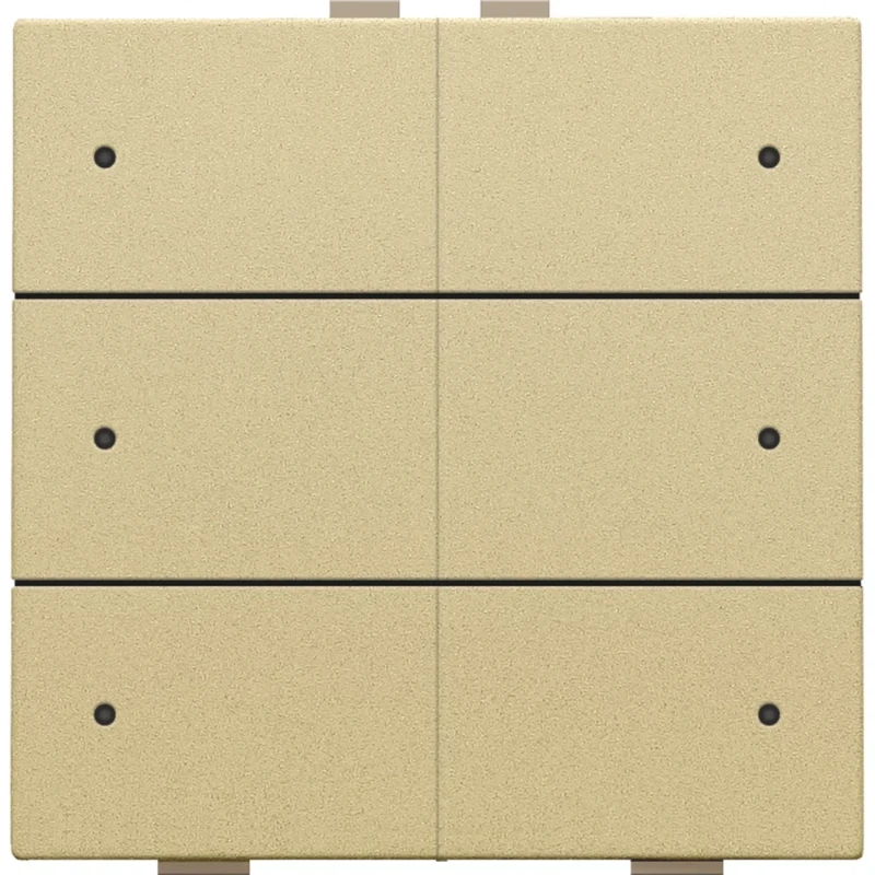 Niko Drukknop met led en comfortsensoren Home Control 6-voudig goud inbouw IP20 221-52206