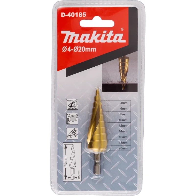 Makita Trappenboor 9 traps 4-20mm
