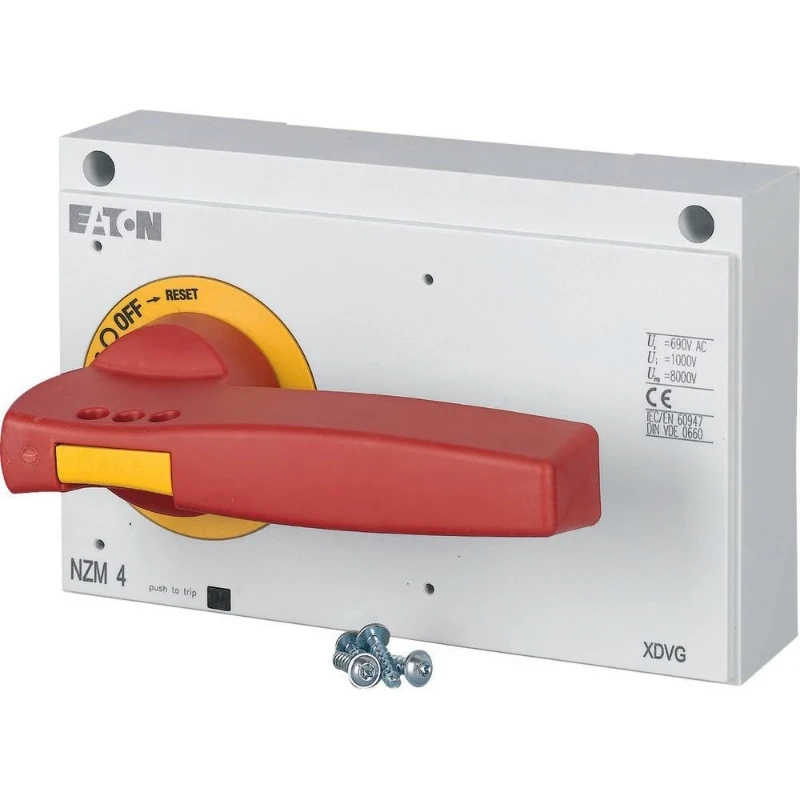 Eaton Draaibed. op schakelaar incl. knop NZM4 rood/geel