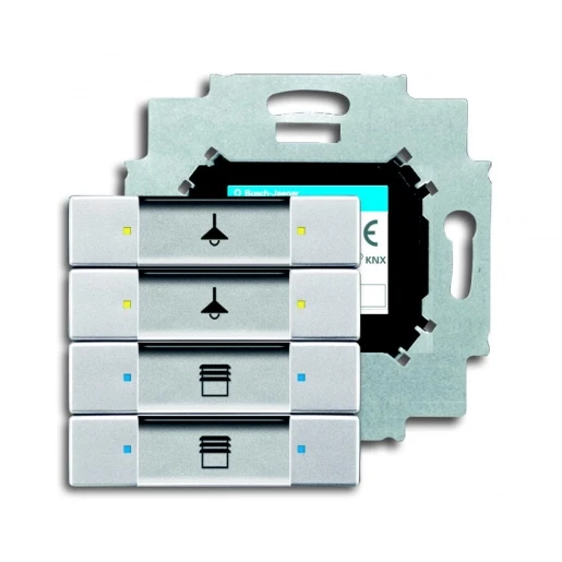 ABB Busch-Jaeger KNX, Future Tastsensor KNX 8-voudig aluminium met tekstv IP20 RAL 9006 2CKA006117A0198