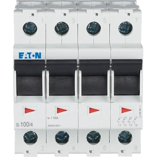 Eaton Hoofdschakelaar is-100/4-100a-4 polig-breedte 4te