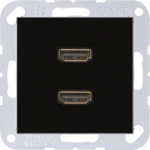 Jung A range afdekking a500 2x hdmi MAA1133SW