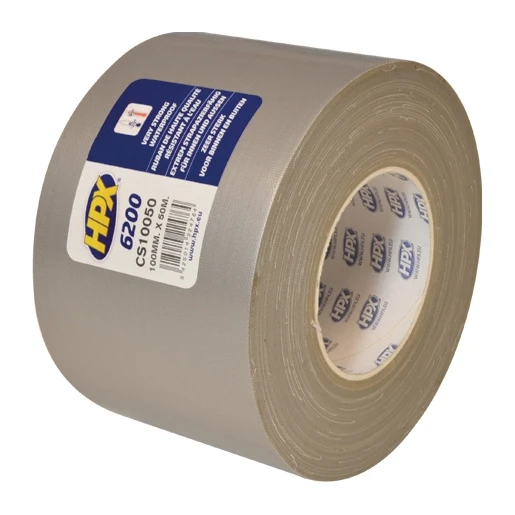 HPX Duct Tape zelfklevende tape 100mmx50m Weefsel Zilver