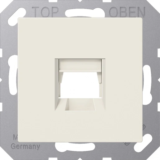 Jung AS range afdekking brand-rex a(s)500 Modular-Jack 1 connector Met label wit A1569-1BR
