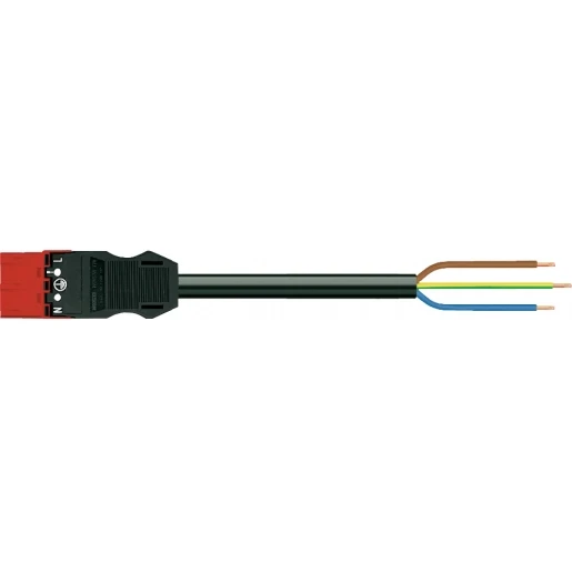 Wago SERIE 771 Patchkabel gebouwinstallatie 3p Contrastekker (female) Vrij kabeluiteinde 1000mm