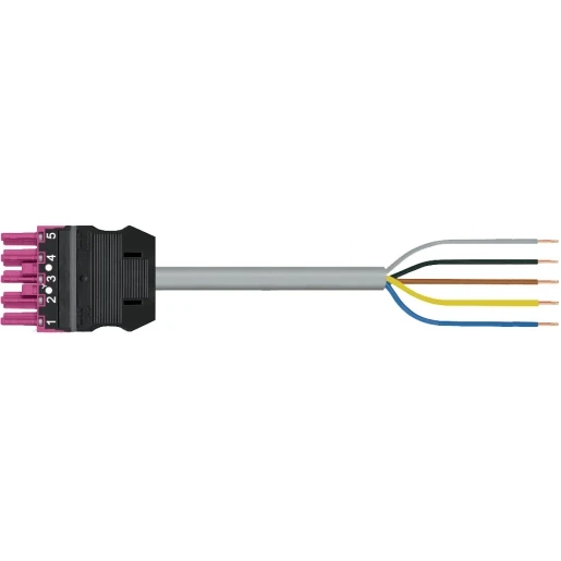 Wago SERIE 771 Patchkabel gebouwinstallatie 5p Contrastekker (female) Vrij kabeluiteinde 6000mm