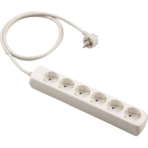 Bizline Tafelcontactdoos 2P+T 4RA 16A IP20 snoer 3m BIZ 701021