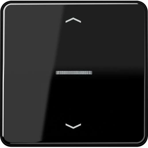 Jung CD range tastafdekking standaard pijlen enkelvoudig Glanzend zwart RAL 9005 FMCD1700PSW