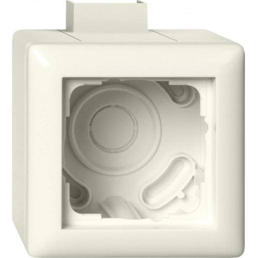 Gira Standaard 55 Opbouwbehuizing + afdekraam 1-voudig wit Horizontaal en verticaal 105101