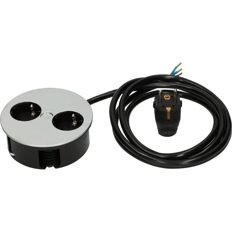 OCS contactdooscombinatie inbouwunit twist 2RA 1A IP20 snoer 2m 55.10.1020
