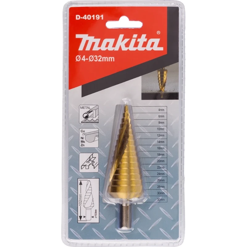 Makita Trappenboor 15 traps 4-32mm