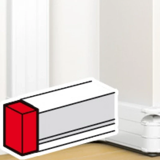 Legrand DLP eindschot wandgoot 180x50mm Halogeenvrij Kunststof onbehandeld wit RAL 9003 075616