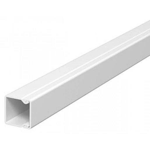 OBO WDK wandkanaal / plafondkanaal 2000x17.4x17.4mm PVC Bodemperforatie met deksel wit RAL 9010 6191037