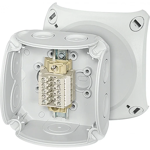 Hensel Kabeldoos IP66 met 5x Rijgklem 0,75-2,5mm² BM1 93x93x62 Grijs