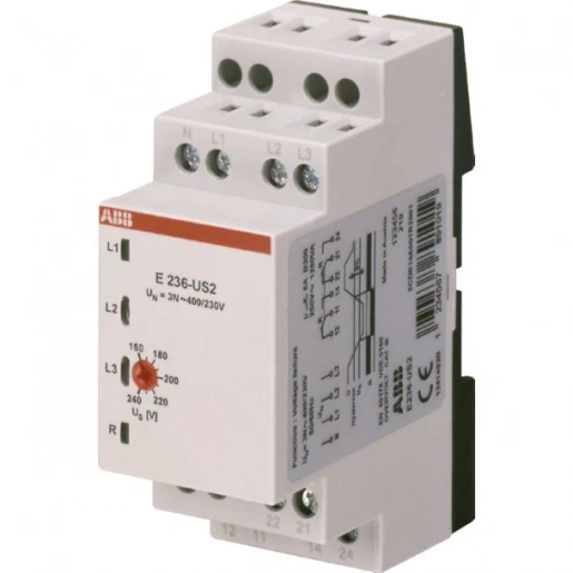 ABB NETWACHTER 3 FASE NAAR NUL MET VASTE INSTELLING 2 MODULE 160-240V