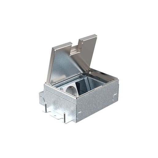 HPL Smartbox Pro vloercontactdoos 65mm 1xWCD + 1xM45 leeg - X10 deksel
