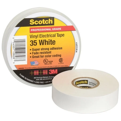 3M 35 Vinyl Electro-Isolatieband Wit 19 mm x 20 m 0,18 mm