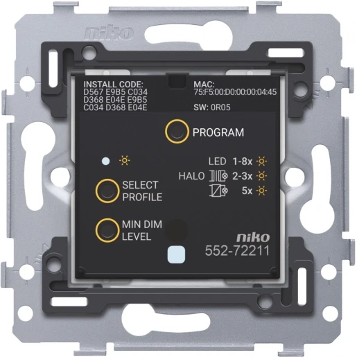 Niko Geconnecteerde dimmer 2-draads 71mm schroefbevestiging Zigbee