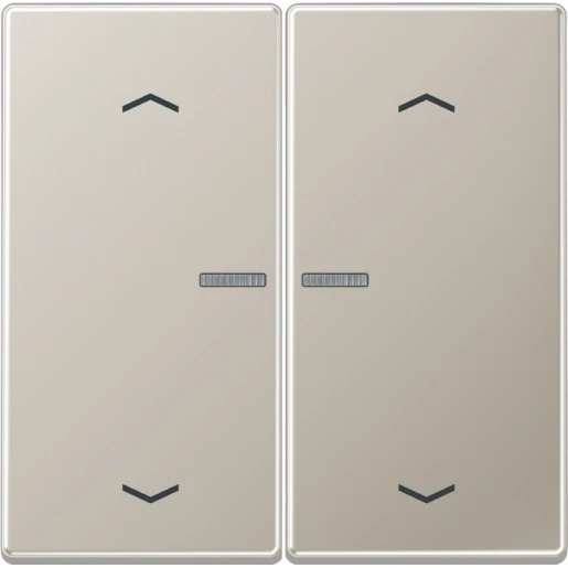Jung LS range home stuurafdekking pijl edelstaal 2-voudig Mat RVS BTES17102P
