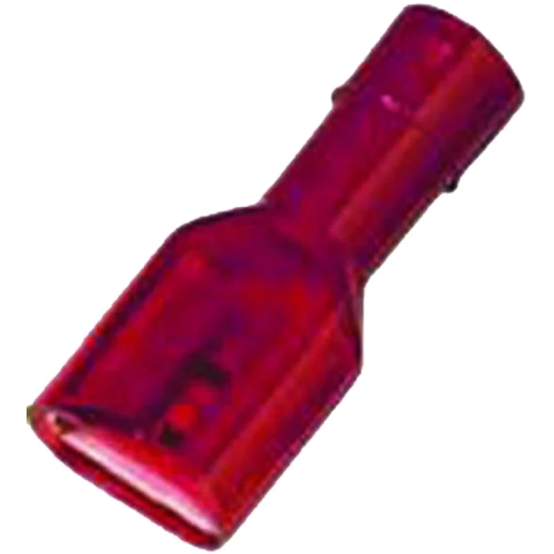 Intercable Voll.geïs. vlaksteekhuls 0,5-1mm2 2,8x0,8 rood Messing