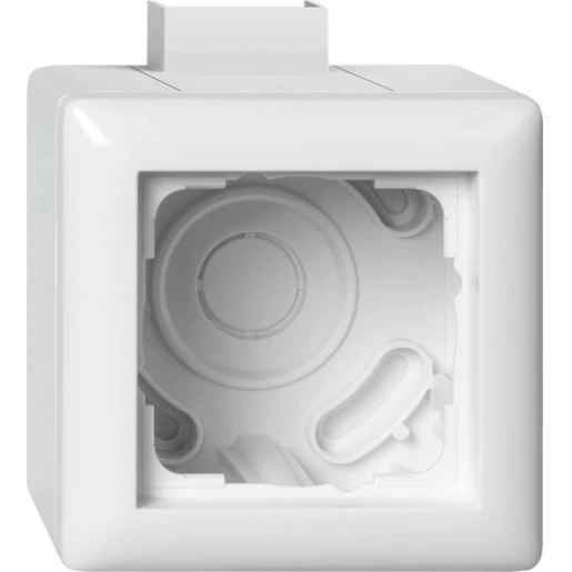 Gira Standaard 55 Opbouwbehuizing + afdekraam 1-voudig wit Horizontaal en verticaal 105103
