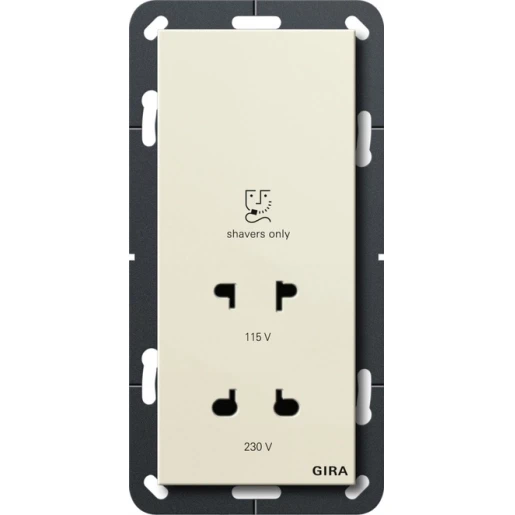 Gira System 55 Scheerwandcontactdoos inbouw 230V wit 282001