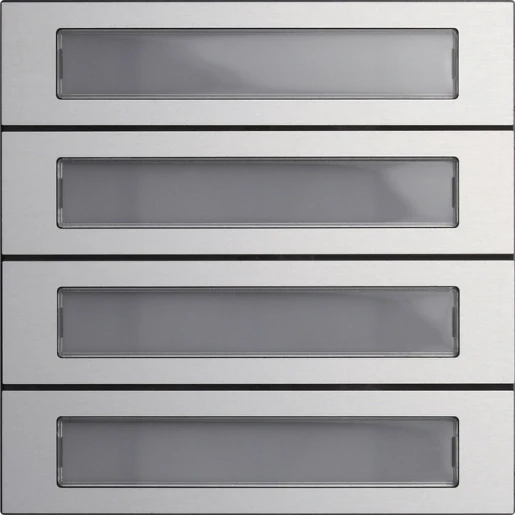 Gira System 106 Belknopmodule spreken/bellen 4-voudig aluminium 5534926