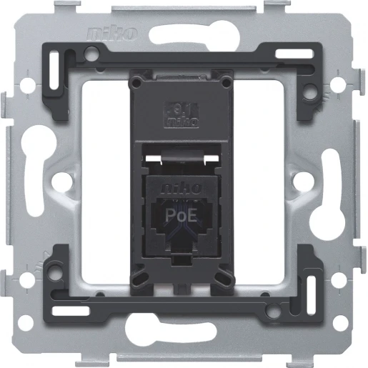 Niko 1 RJ45-aansluiting UTP cat. 6 klaar voor PoE++ vlakke uitvoering
