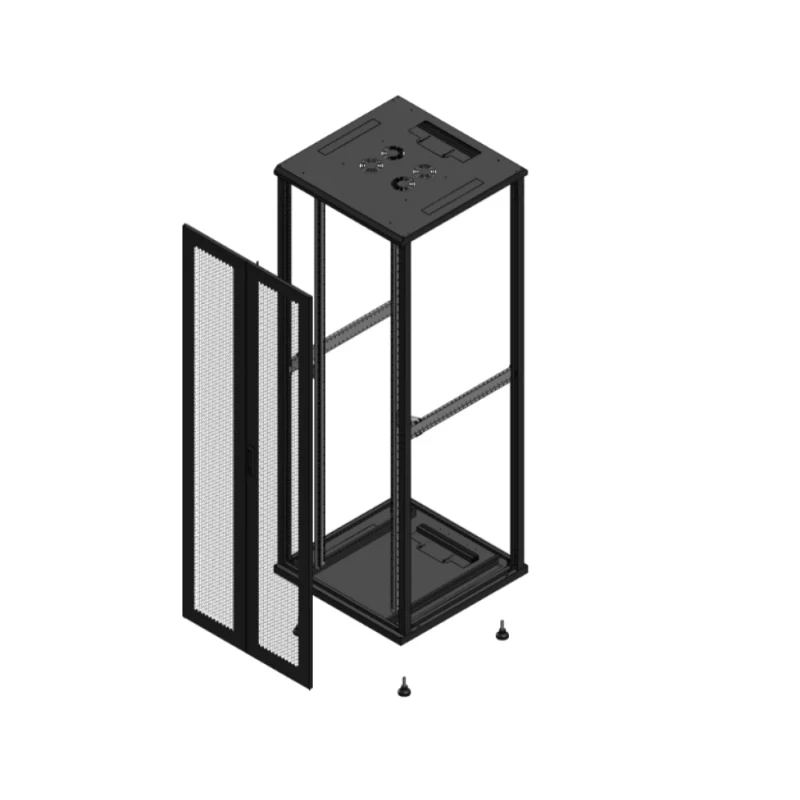 Gigamedia Vloer patchkast AV dubbel PER SP EX 19" 47HE 800x800mm Zwart GGM 704788PPDSPEX