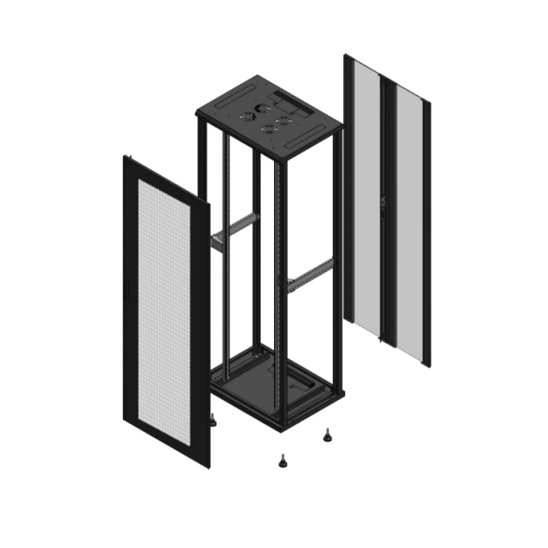 Gigamedia Vloer patchkast AV enkel PER AR dubbel VER EX 19" 47HE 800x600mm Zwart GGM 704786PPSPVDEX