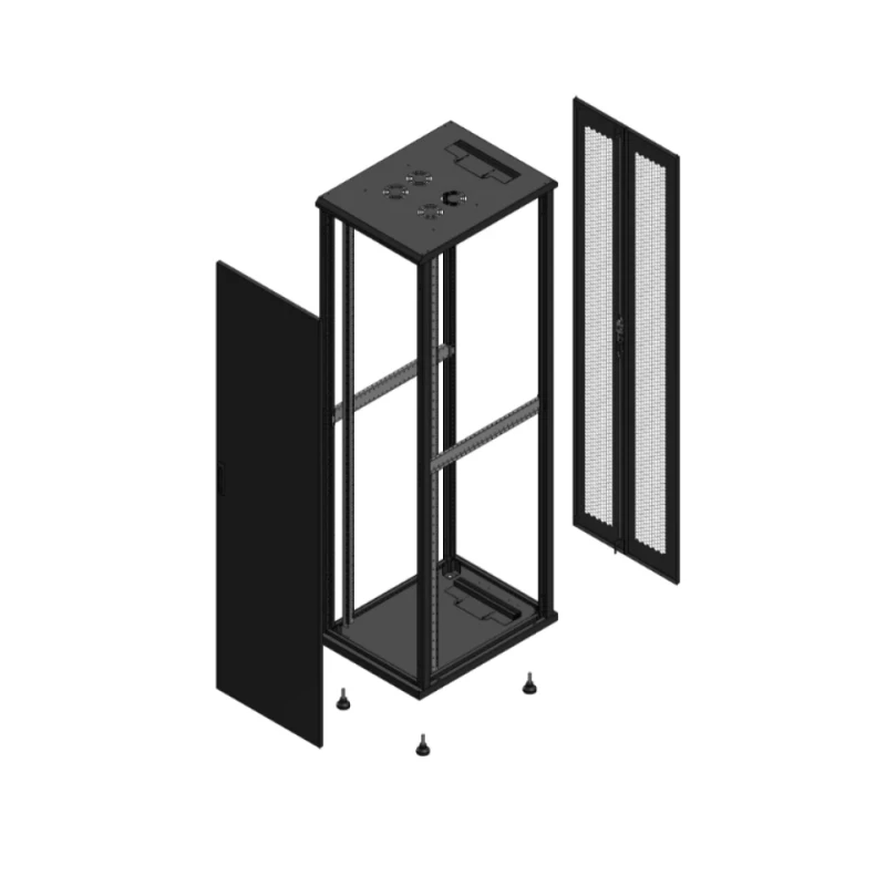 Gigamedia Vloer patchkast AV enkel TOL AR dubbel PER EX 19" 47HE 600x800mm Zwart GGM 704768PTSPPDEX