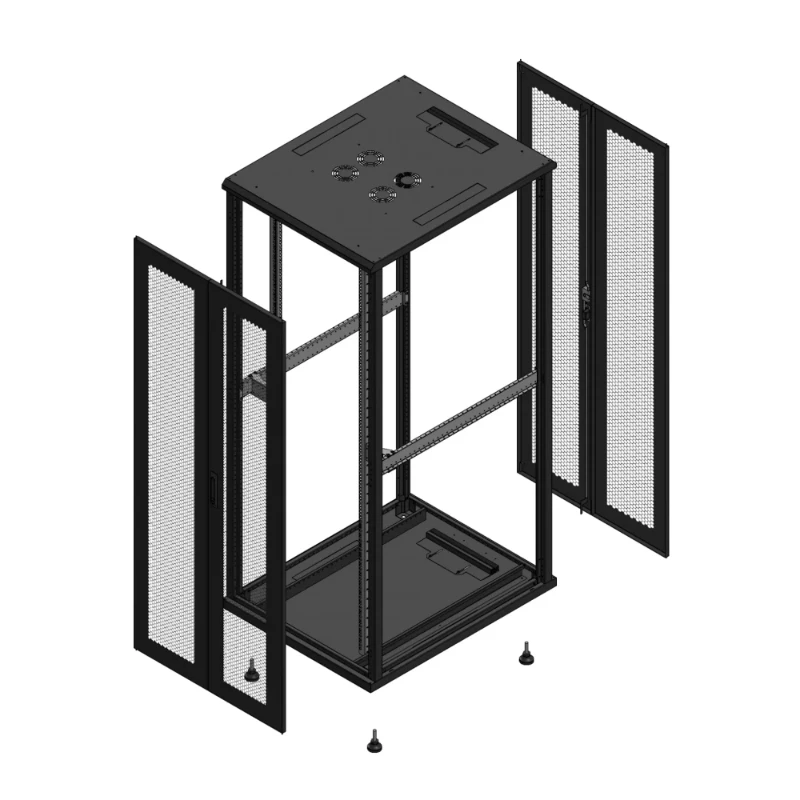 Gigamedia Vloer patchkast AV dubbel PER AR dubbel PER EX 19" 42HE 800x1000mm Zwart GGM 7042810PPDPPDEX