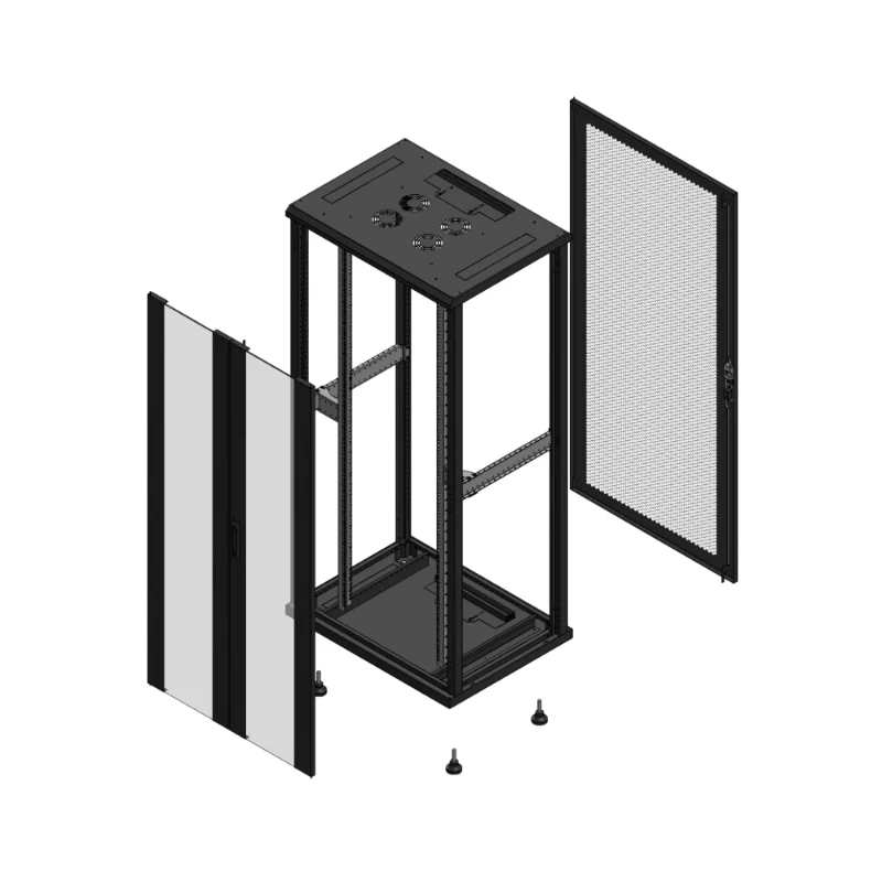 Gigamedia Vloer patchkast AV dubbel VER AR enkel PER EX 19" 36HE 800x600mm Zwart GGM 703686PVDPPSEX