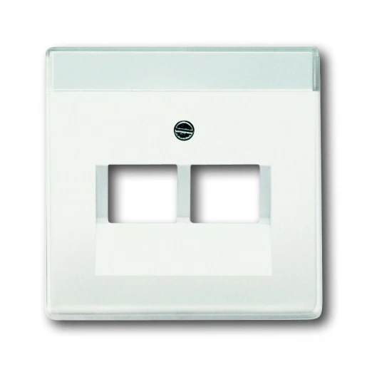 ABB Busch-Jaeger Future, Axcent Centraalplaat datadoos RJ45 Jack plug Centraalplaat 2 connectoren Met label wit 2CKA001710A3888