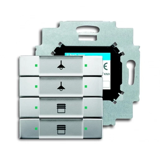 ABB Busch-Jaeger Pure stainless steel Tastsensor KNX 8-voudig RVS met tekstv IP20 2CKA006117A0204