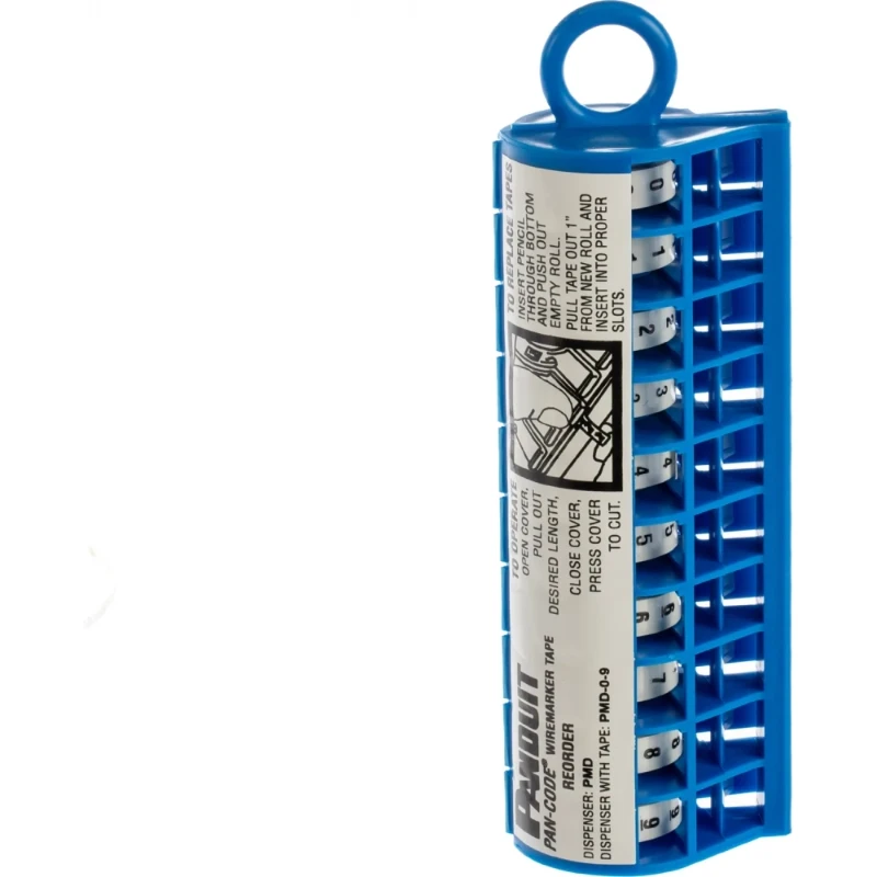 Panduit Dispenser nummer 0 t/m 9 2.4x8mm wit PMD-0-9