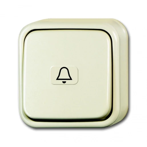 ABB Busch-Jaeger AP pulsdrukker nulklem Wip Glanzend wit RAL 1013 2CKA001442A0476