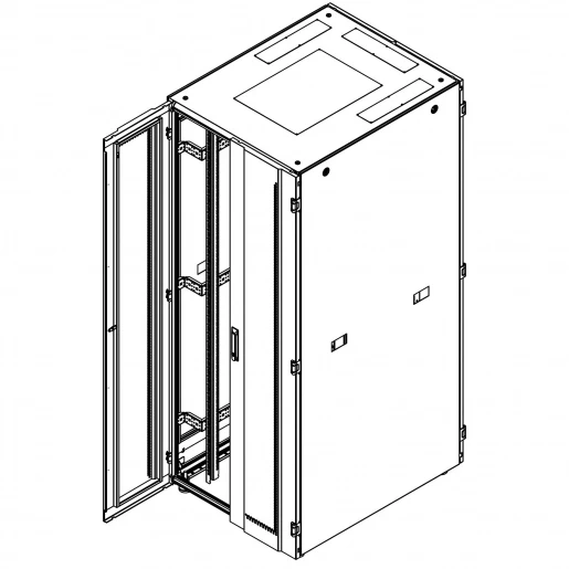 Gigamedia Datakast 19" 42HE 800x1000mm Zwart GGM ALS42810C