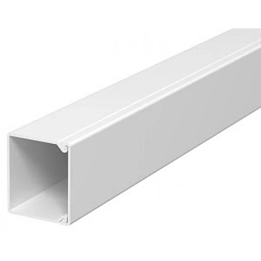 OBO WDK wandkanaal / plafondkanaal 2000x30x30mm PVC Bodemperforatie met deksel wit RAL 9010 6191096