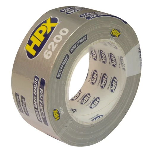 HPX Duct Tape zelfklevende tape 50mmx25m Weefsel Zilver