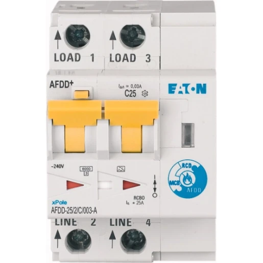 Eaton Vlamboogbeveiligings component AFDD 25A 2P C-KAR 30MA